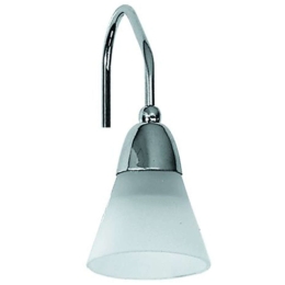 Φωτιστικό Τοίχου-Απλίκα 15-0004 Νο4 10x16cm Με Κρύσταλλο Silver-White Gloria Μέταλλο,Γυαλί