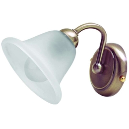 Φωτιστικό Τοίχου-Απλίκα 34-0118 23cm Με Κρύσταλλο Bronze Gloria Μέταλλο,Γυαλί