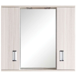 Καθρέπτης Μπάνιου Με Ντουλάπι Fino 40-0010 77x68x13,5cm Με Δύο Φώτα Terra Gloria PVC