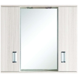 Καθρέπτης Μπάνιου Με Ντουλάπι Fino 41-0010 78x67x13,5cm Με Δύο Φώτα Sky Gloria PVC