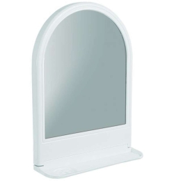 Καθρέπτης Μπάνιου Με Εταζέρα Economy 27-6227 Line 37x50cm White Gloria ABS