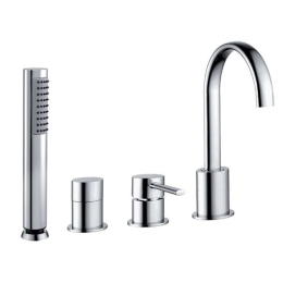Μπαταρία Μπάνιου Επικαθήμενη Sinar QA281736-1381A Chrome Praxis Μέταλλο,Κεραμικό