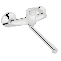 Μπαταρία Νιπτήρος Εντοιχισμού Μεγάλη Basic BBC5 Chrome Ferro Μέταλλο