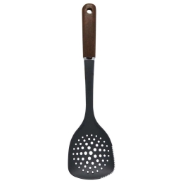 Κουτάλα Τρυπητή  Με Ξύλινη Λαβή 809677 38x9,3cm Black Ankor Πλαστικό
