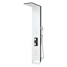 Στήλη Υδρομασάζ Bianco Nero A7117 148x24,5cm White-Black Praxis Αλουμίνιο