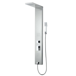 Στήλη Υδρομασάζ Erato S9221 140x24cm Chrome Praxis Ανοξείδωτο Ατσάλι