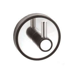 Άγκιστρο Μπάνιου Μονό Optimo 6209 5,2x5,5x6cm Black-Chrome Karag Ανοξείδωτο Ατσάλι