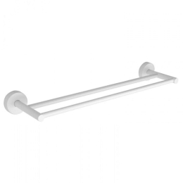 Κρεμάστρα Πετσέτας Διπλή Uno 1252 66 50cm White Karag Ανοξείδωτο Ατσάλι