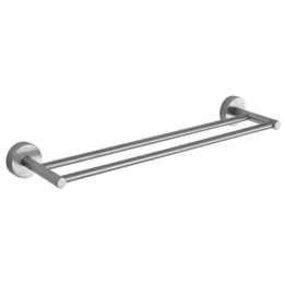 Κρεμάστρα Πετσέτας Διπλή Uno 1262 99 60cm Satin Karag Ανοξείδωτο Ατσάλι