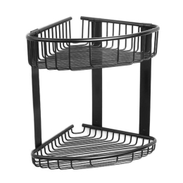 Γωνιακή Ραφιέρα Μπάνιου Reti 9639 55 21x21x29cm Black Karag Ανοξείδωτο Ατσάλι