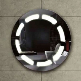 Καθρέπτης Μπάνιου Με Φως Led PIC010 Φ63cm Clear Karag Γυαλί