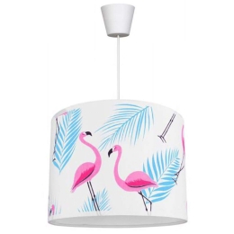 Φωτιστικό Οροφής Παιδικό Flamingo KL-0021 E27 Φ35cm 20cm Pink-Multi Metanor Μέταλλο,Ύφασμα