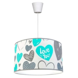 Φωτιστικό Οροφής Παιδικό Love KL-0026 E27 Φ35cm 20cm Multi Metanor Μέταλλο,Ύφασμα