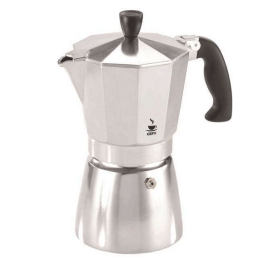 Καφετιέρα Espresso Lucino GEFU-16080 6 cups 16,5x10x20,5cm Silver-Black Gefu Αλουμίνιο, Πλαστικό