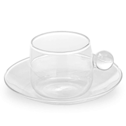 Φλυτζάνι Τσαγιού Bilia BA00700 220ml Clear Zafferano Γυαλί