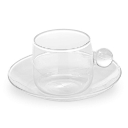 Φλυτζάνι Καφέ Bilia BA00800 120ml Clear Zafferano Γυαλί