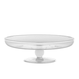 Τουρτιέρα Με Πόδι Bilia BA02201 18x5cm White-Clear Zafferano Γυαλί