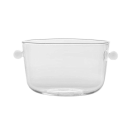 Μπωλ Σερβιρίσματος Με Λαβές Bilia BA02301 18x10,5cm 2000ml White-Clear Zafferano Γυαλί
