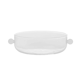 Μπωλ Σερβιρίσματος Με Λαβές Bilia BA02401 18x5,8cm 1200ml White-Clear Zafferano Γυαλί