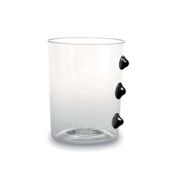 Ποτήρι Νερού Petoni PT00102 370ml Black-Clear Zafferano Γυαλί
