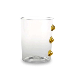 Ποτήρι Νερού Petoni PT00118 370ml Gold-Clear Zafferano Γυαλί