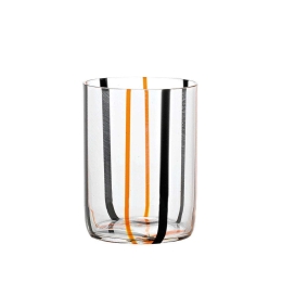 Ποτήρι Tirache TR00106 350ml Black-Orange Zafferano Γυαλί