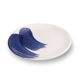 Πιάτο Γλυκού Mannaggia Li Pescetti MLP0307 Φ20,5cm Blue-White Zafferano Κεραμικό
