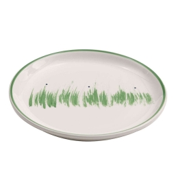 Πιάτο Ρηχό Prato PRT0300 Φ23cm Green-White Zafferano Κεραμικό