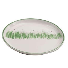 Πιάτο Ρηχό Prato PRT0400 Φ29cm Green-White Zafferano Κεραμικό