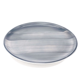 Πιάτο Ρηχό Striche SK00414 Φ27cm Grey Zafferano Κεραμικό