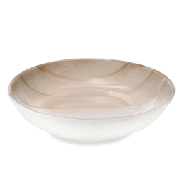 Μπωλ Σερβιρίσματος Striche SK00800 Φ30cm White-Beige Zafferano Κεραμικό