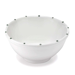 Σαλατιέρα Striche SK01013 Φ21cm White-Green Zafferano Small Κεραμικό
