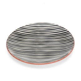 Πιάτο Ρηχό Tue TU00402 Φ26,5cm Black Zafferano Κεραμικό