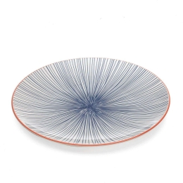 Πιάτο Ρηχό Tue TU00407 Φ26,5cm Blue Zafferano Κεραμικό