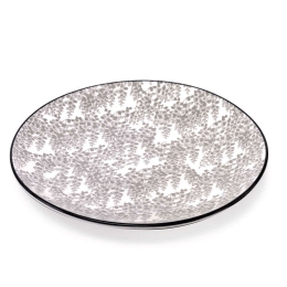 Πιάτο Γλυκού Tue TU00414 Φ21,5cm Grey Zafferano Κεραμικό