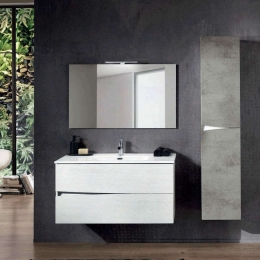 Στήλη Μπάνιου Δεξιά Laguna 34x33x160cm Light Grey Bluelife Μελαμίνη