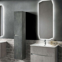 Στήλη Μπάνιου Δεξιά Laguna 34x33x160cm Anthracite Bluelife Μελαμίνη