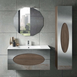 Στήλη Μπάνιου Lia 35x33x160cm Dark Teak Bluelife Mdf
