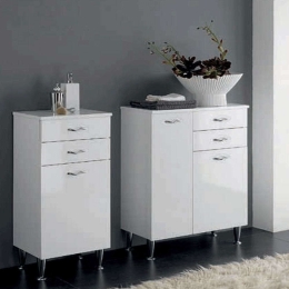Στήλη Μπάνιου Sabrina 60x34x85cm Glossy White Bluelife Mdf