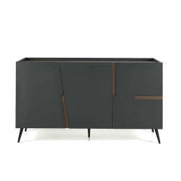 Μπουφές Girona 160x50x86cm Anthracite-Teak Capodarte