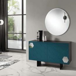 Μπουφές Glen 140x50x80cm Petrol-Anthracite Capodarte
