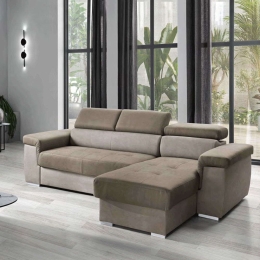 Καναπές Γωνιακός Με Αναστρέψιμη Γωνία Comfort 279x165x77+22cm Dove Grey-Grey Nabuk Capodarte