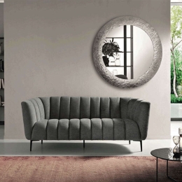 Καναπές Τριθέσιος Pierre 197x85x74cm Dark Grey Capodarte
