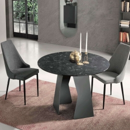 Τραπέζι Cassius 120x76cm Anthracite-Marble Capodarte
