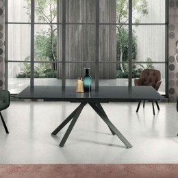 Τραπέζι Επεκτεινόμενο Nestore 160x90x76cm Anthracite Capodarte