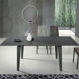 Τραπέζι Επεκτεινόμενο Niky 140x90x76cm Anthracite Capodarte