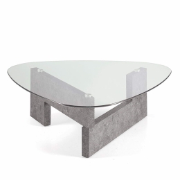 Τραπέζι Σαλονιού Castore CASTORE/CEMENTO 120x70x41cm Concrete Ikone Casa