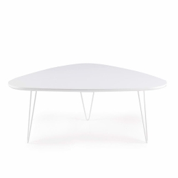 Τραπέζι Σαλονιού Nico NICO/BIANCO 100x70x38cm White Ikone Casa