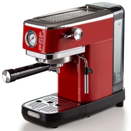 Καφετιέρα Espresso Slim Moderna 1381/13 1,1lt 1300W 15Bar Red Ariete Ανοξείδωτο Ατσάλι