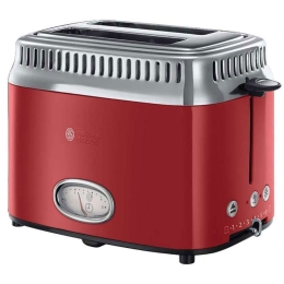 Φρυγανιέρα 2 Θέσεων Retro 21680-56 1200W Red Russell Hobbs Ανοξείδωτο Ατσάλι